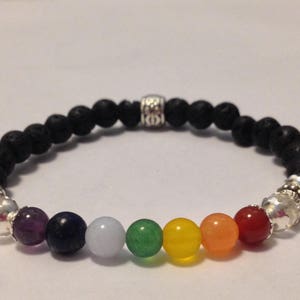 Aromatherapy Chakra bracelet * Beaded bracelet * Stretch bracelet * Gemstone bracelet * Chakra jewelry * Crystal bracelet