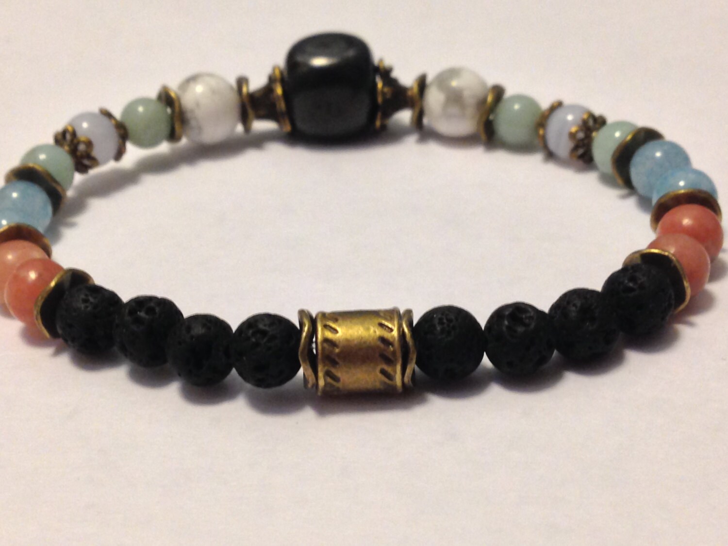 Beaded stretch bracelet Aromatherapy bracelet Soothing Etsy España