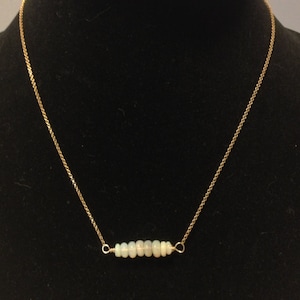 Ethiopian Opals in 14 kt. Gold Fill Bar Necklace/Dainty Necklace/Delicate Necklace/Minimal