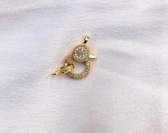 Yellow Gold Lobster Clasp, Necklace Gold Clasps, Diamond Connector, DIY Necklace Lock, 14k Gold Clasps, Solid Gold Clasp, Gold Spacers