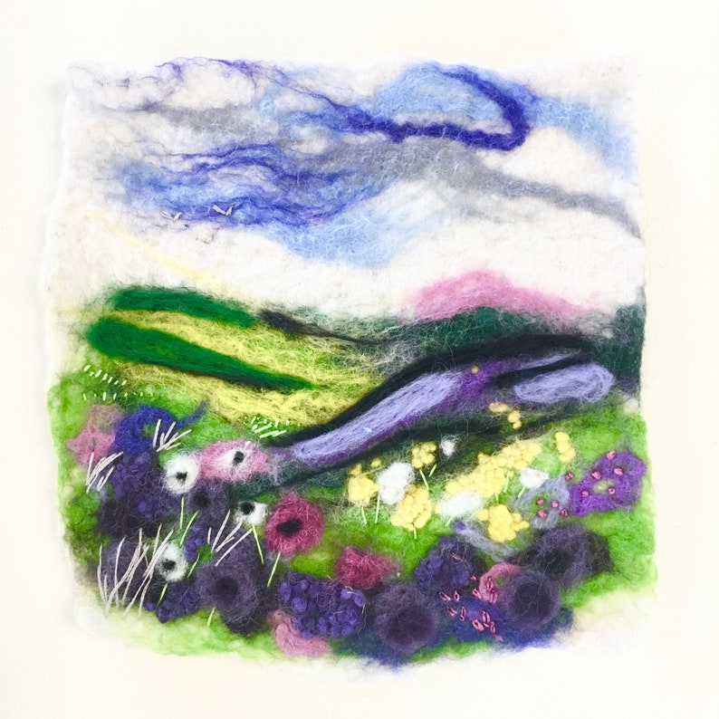 Felted Landscape Kit Wet Felting & Needlefelting Kit Craft Etsy