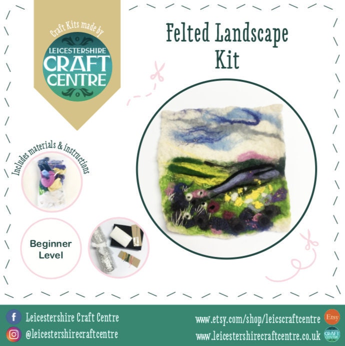 Felted Landscape Kit Wet Felting & Needlefelting Kit Craft Etsy