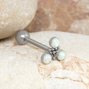 Tongue Jewelry Surgical Steel - Externally Threaded Tongue Barbell - Tongue Ring - Screw Ball Back Tongue Piercing - Tongue Barbell Ring