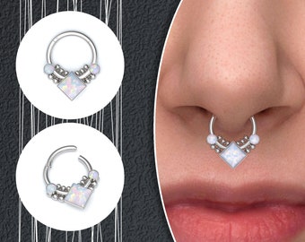 Septum Jewelry, Surgical Steel Septum Piercing, Indian Nose Ring, Septum  Clicker, Daith Earring, Helix Earring