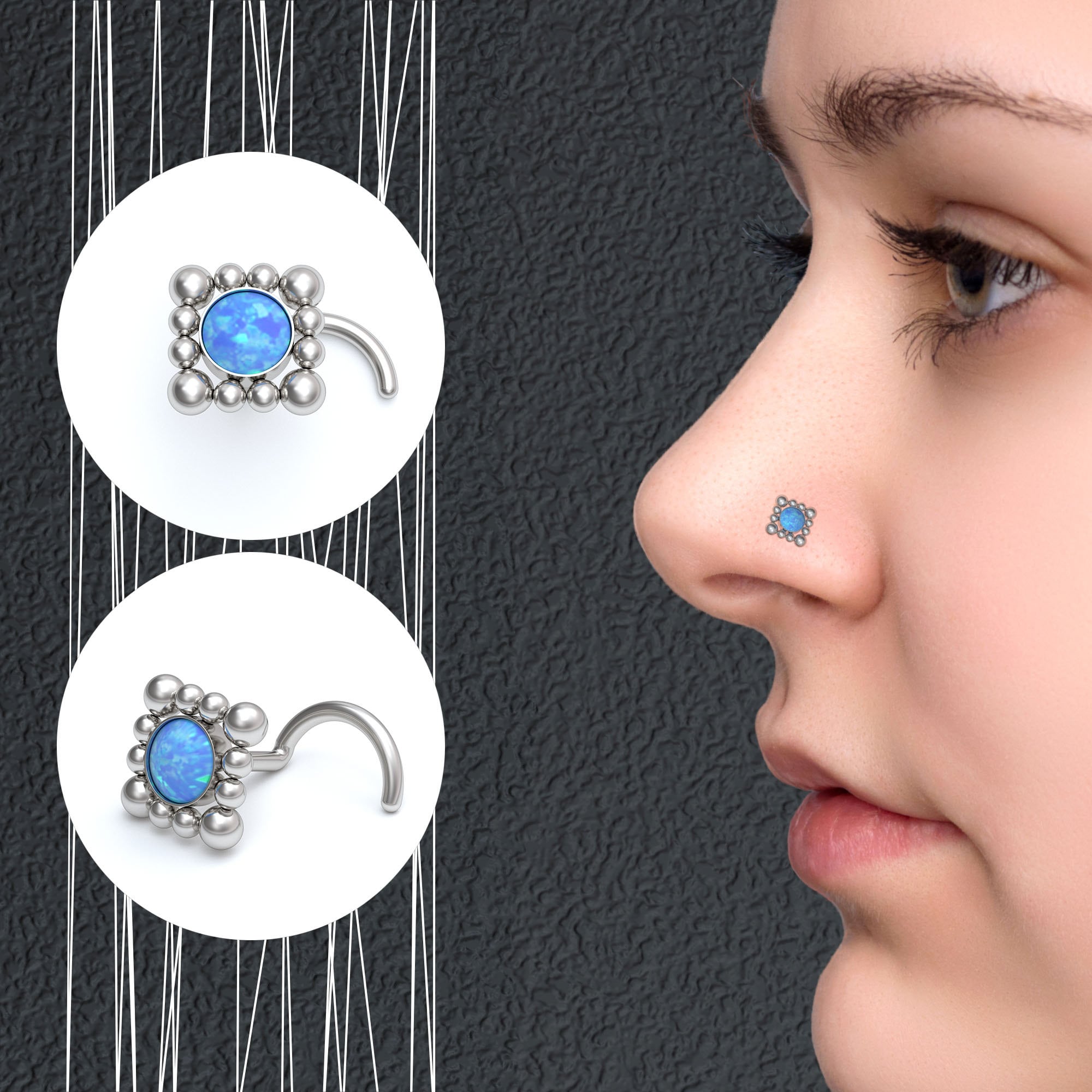 Stud earrings for nose Clearance