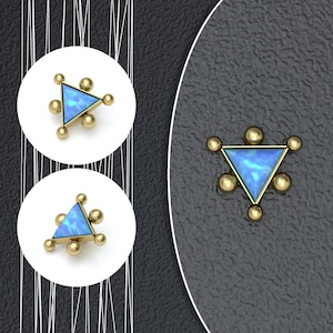 Surgical Steel Dermal Top Opal, Dermal Piercing, Microdermal Top Internally Threaded, Dermals