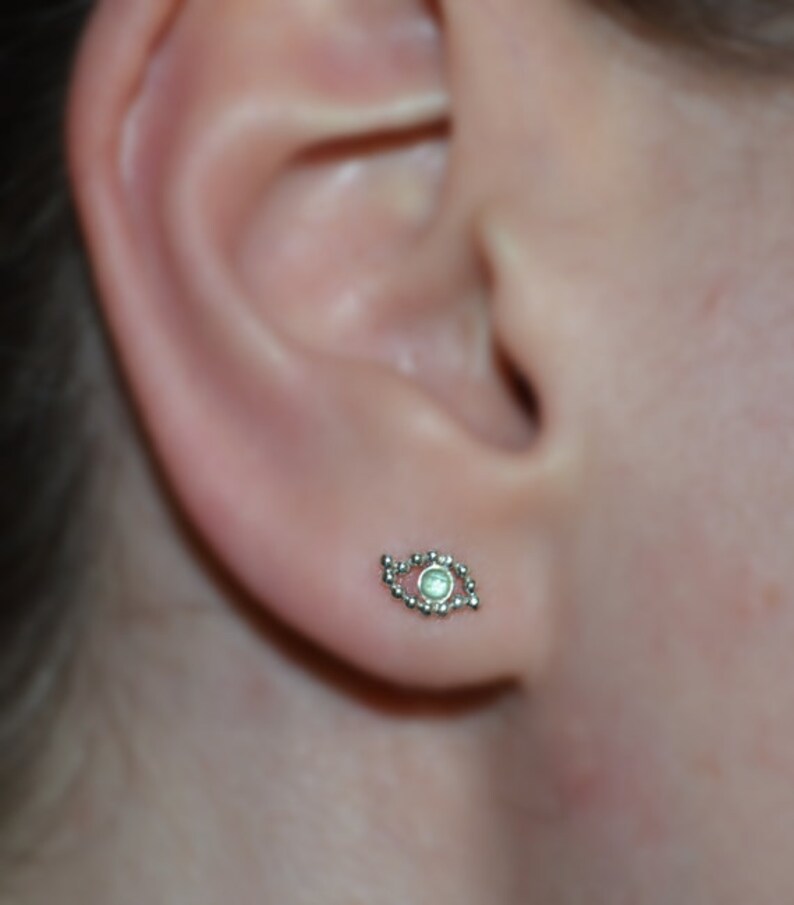 Helix Earring Stud Cartilage Stud Silver NOSE RING STUD 2mm Topaz Nose Stud 18 gauge Conch Earring Tragus Stud Tragus Earring