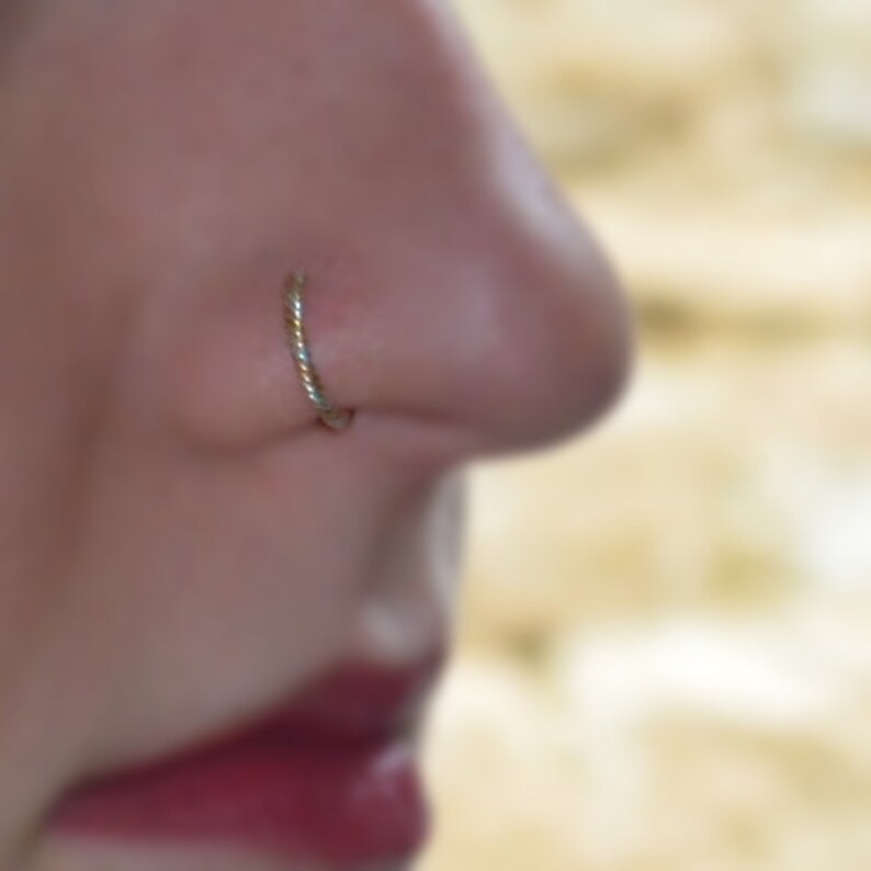 Rook Piercing Nose Ring Gold Silver Nose Hoop 18g Septum Ring Tragus Ring Cartilage Earring Helix