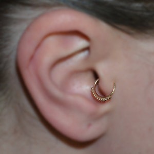 FAUX NOSE RING // Fake Nose Ring - Gold Fake Helix Piercing - Non Pierced Ear Cuff - Fake Tragus Piercing - Nose Cuff 20 gauge