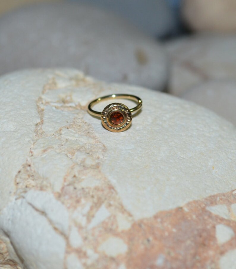 2mm Garnet NOSE RING Gold Nose Piercing Forward Helix Earring Daith Earring Tragus Hoop Cartilage Ring 16 gauge Septum 16g