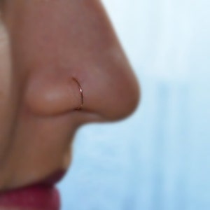 NOSE RING // Gold Nose Piercing - Cartilage Earring - Daith Piercing - Cartilage Piercing - Tragus Ring - Rook Hoop - Helix Jewelry 24g