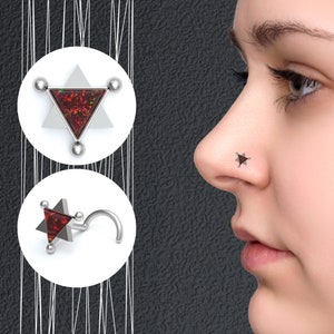 Surgical Steel Nose Ring, Opal Nose Stud, Nose Piercing Jewelry, Stud Earrings