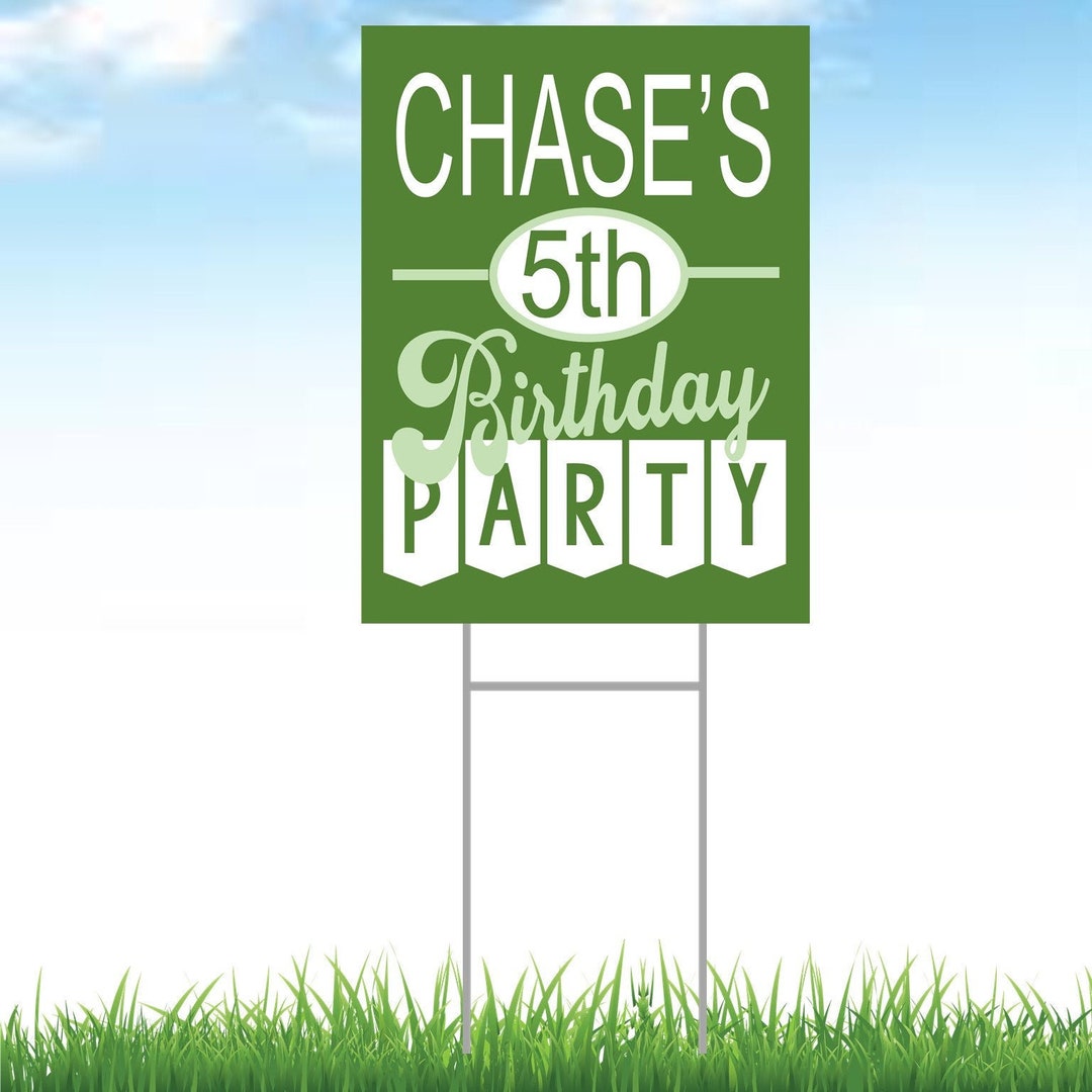 Birthday Party Sign - Etsy