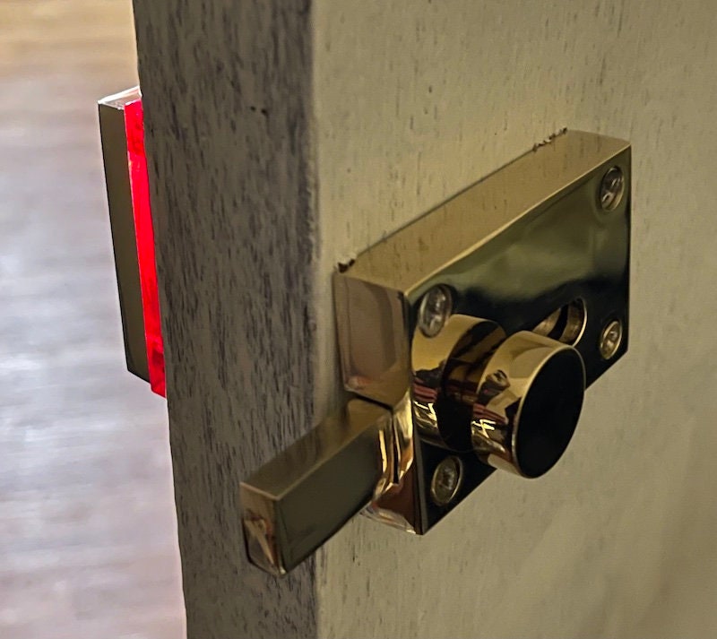 L.E.D. Bathroom Privacy Indicator Lock With Luminous Red Acrylic ...