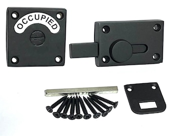 Model D-100 European Style Bathroom Indicator Door Lock with Occupied and Vacant in English, French, Italian, Spanish or German Text