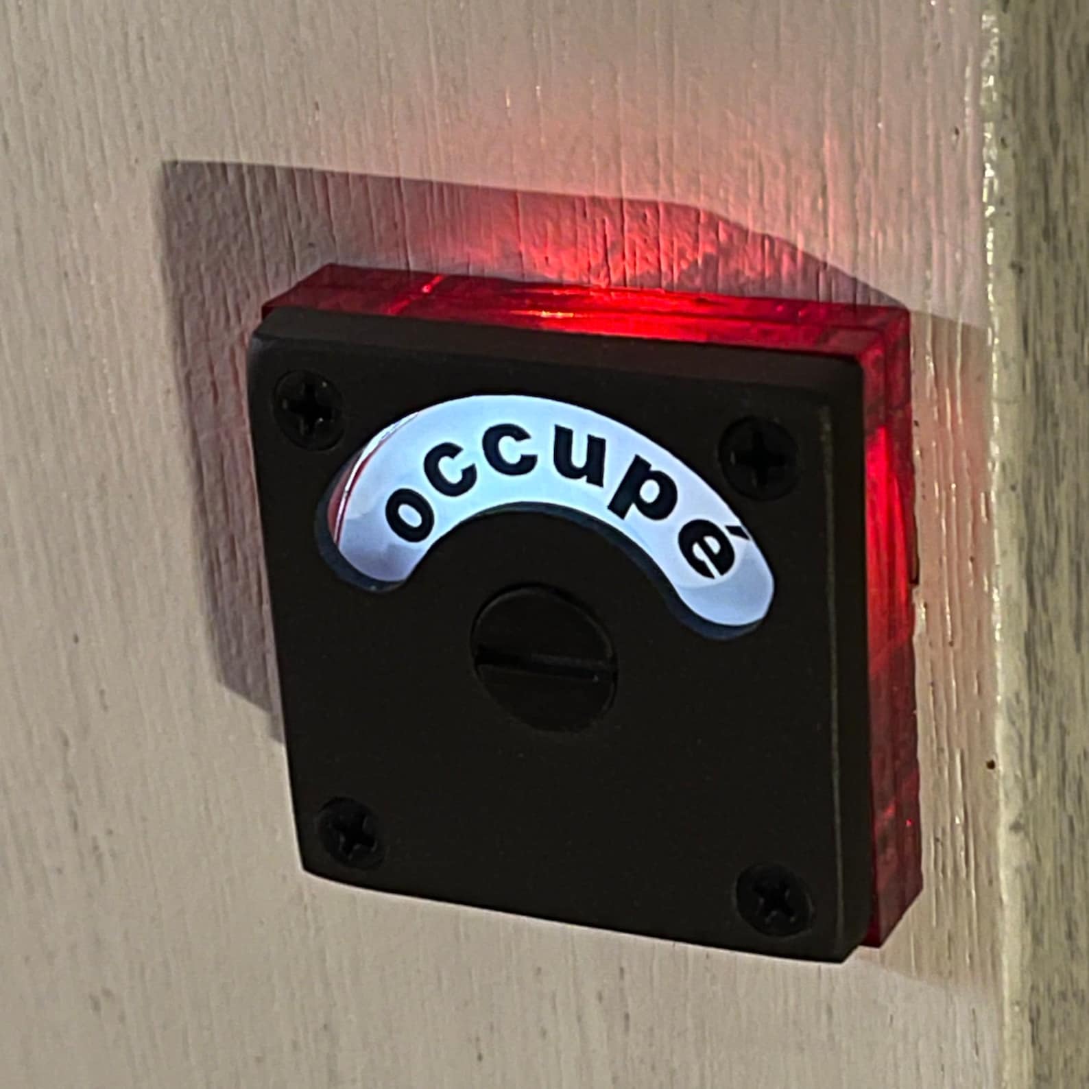 L.E.D. Bathroom Privacy Indicator Lock With Luminous Red Acrylic ...