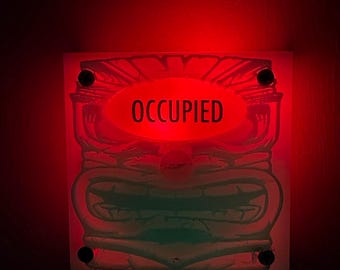 Tiki Style LED Bathroom Privacy Indicator Lock