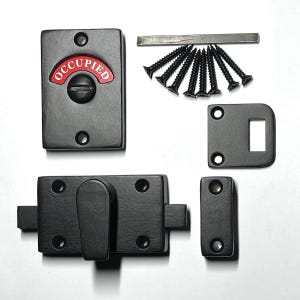 Matte Black Bathroom Privacy Indicator Door Lock