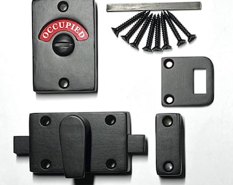 Matte Black Bathroom Privacy Indicator Door Lock
