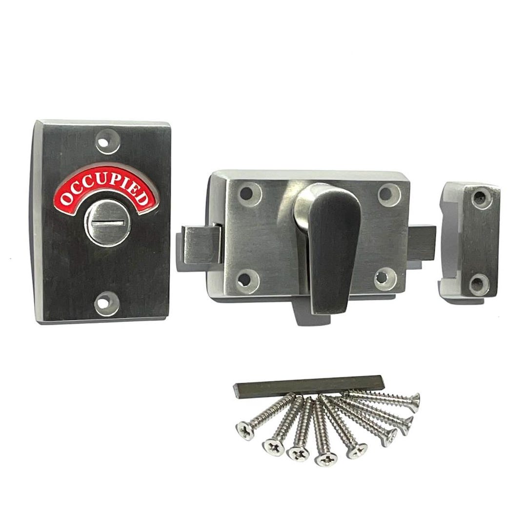 Stainless Steel Occupied & Vacant Bathroom Privacy Indicator Lock - Etsy