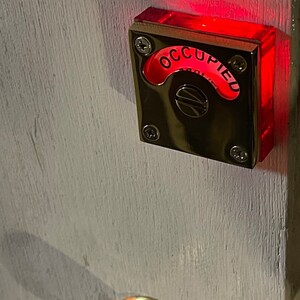 L.E.D. Bathroom Privacy Indicator Lock With Luminous Red Acrylic ...