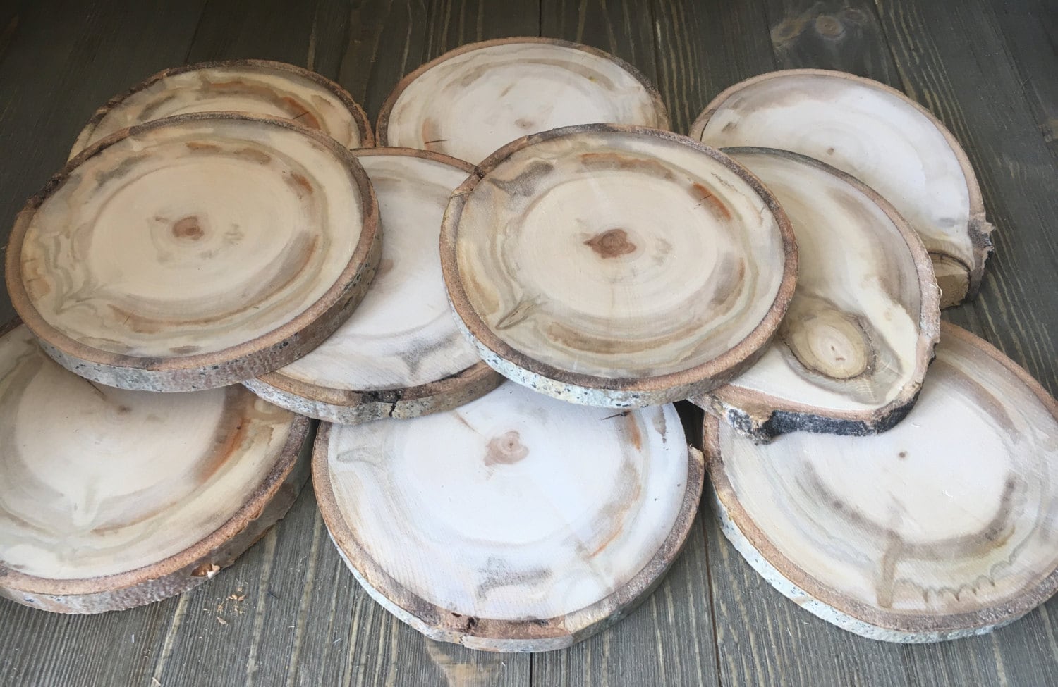 Set of 25 3-3.5 Aspen Wood Slices – Aspen Rustic Creations