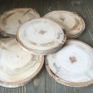 Set of 15 12 inch wood slices wood slabs wood