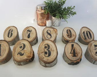 Wedding Decor Table Numbers - Table Number Wedding - Wood Slice Table Numbers - Single Wedding Table Number - Wood Slices -
