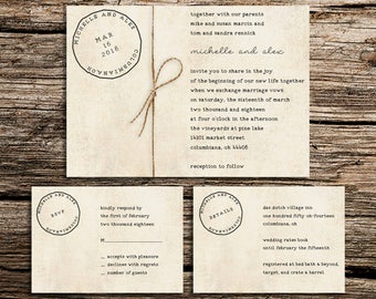 Typewriter Invite Etsy