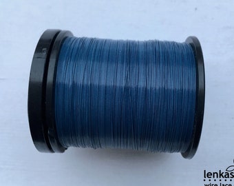 Opaque Blue 0.2mm (AWG 32) Copper Wire - 1 SPOOL - choose from two sizes: 175m (574ft) or 125m (410ft) excellent for lacemaking