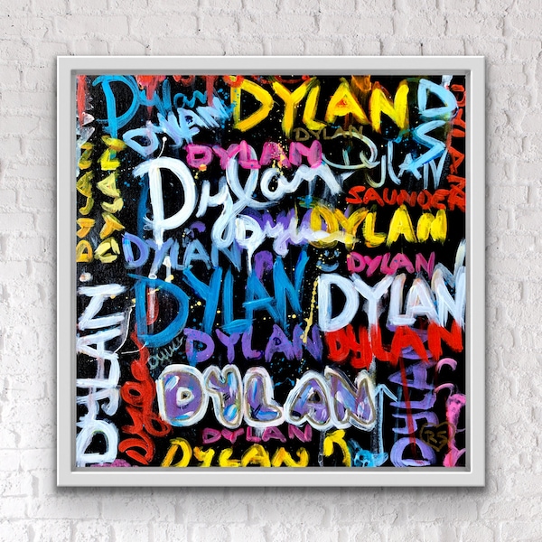 Graffiti Wall Art Name Etsy