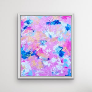 Pastell Rosa - Abstrakte Malerei: Zeitgenössische Leinwandkunst