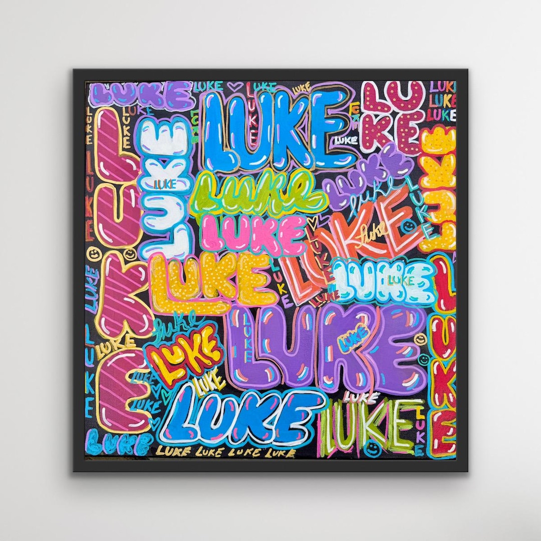 Custom Graffiti Name Painting: Pop Street Art on Canvas - Etsy