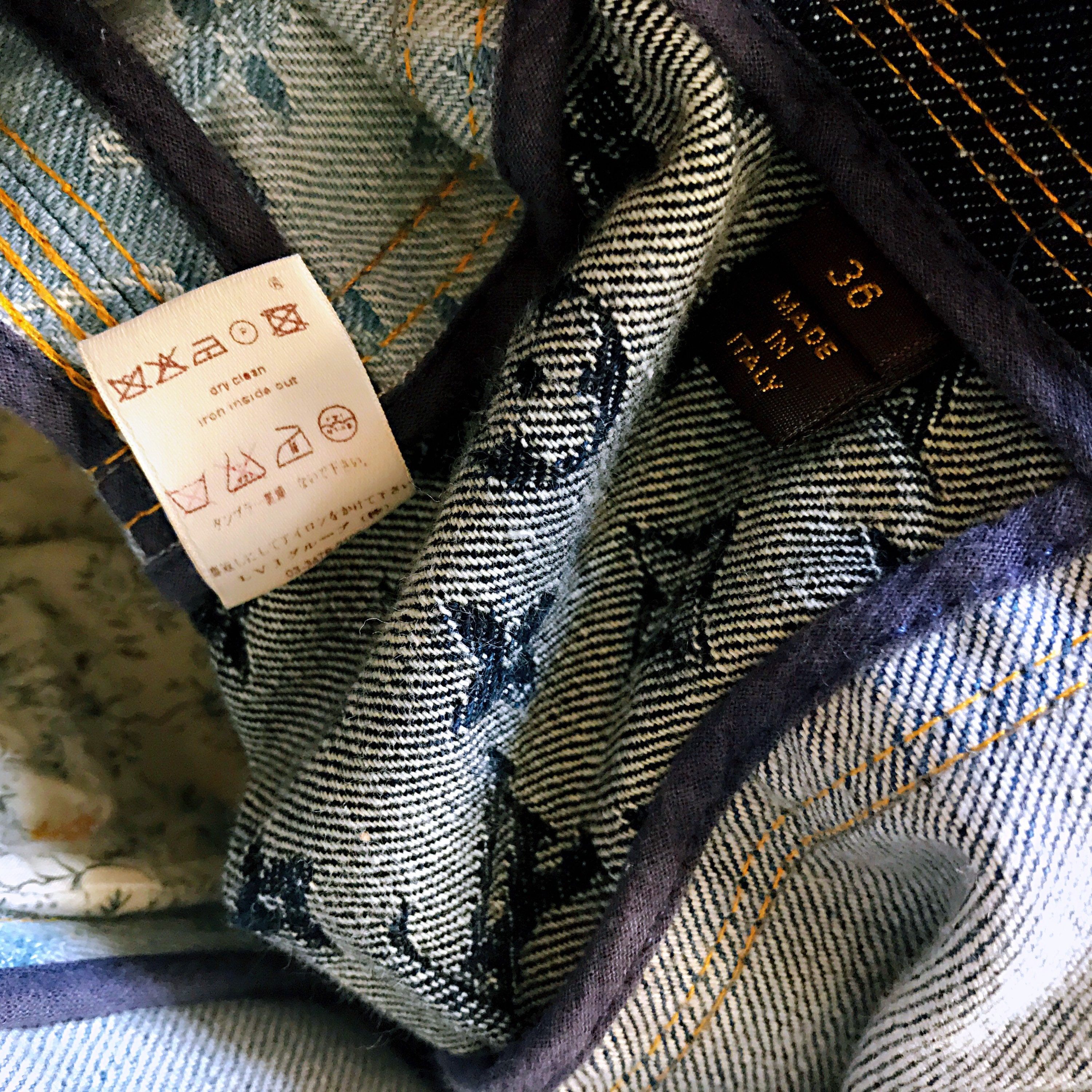 RARO Pantaloni jeans denim monogramma patchwork Louis Vuitton LV taglia 36 Etsy Italia