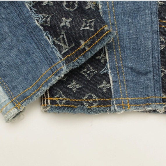 RARE!Louis Vuitton LV patchwork monogram denim je… - image 5