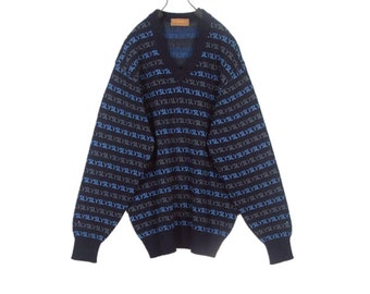 Real YSL 1980‘s vintage Yves Saint Laurent monogram pullover sweater