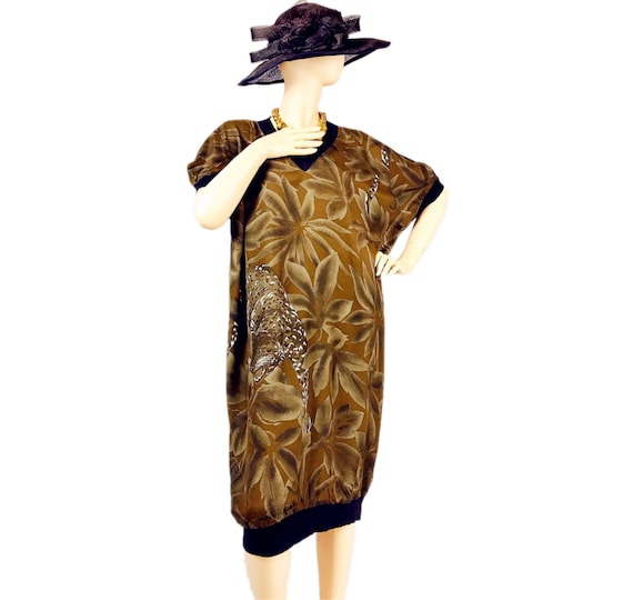 Vintage Leopard Print Jungle T-shirt Dress