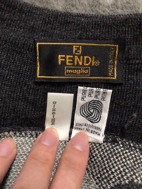 80's vintage Authentic Fendi wool sweater cardigan - image 8