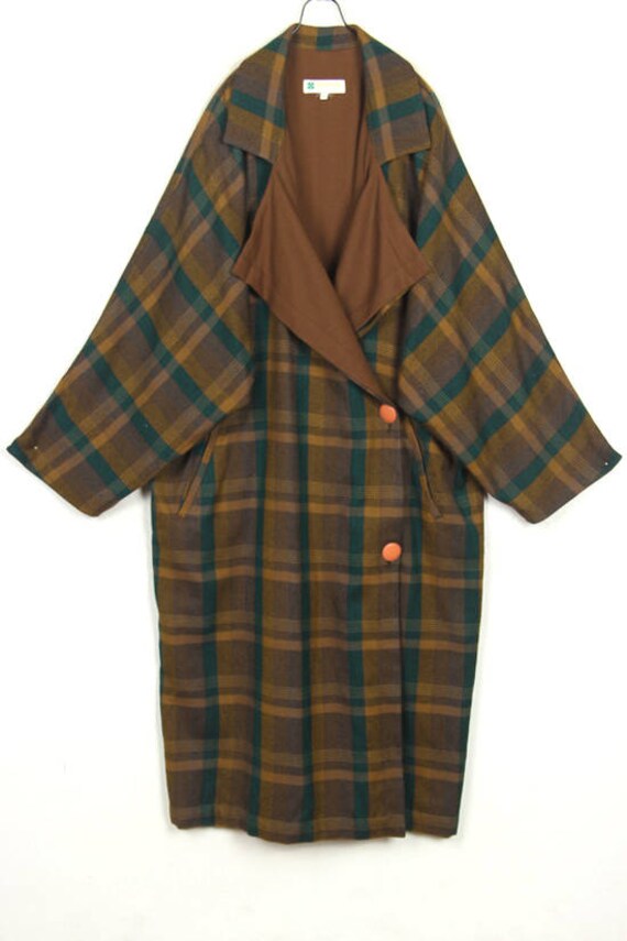 Amazing！80's Vintage Dolman Sleeve Long Art Wool Coat - Etsy