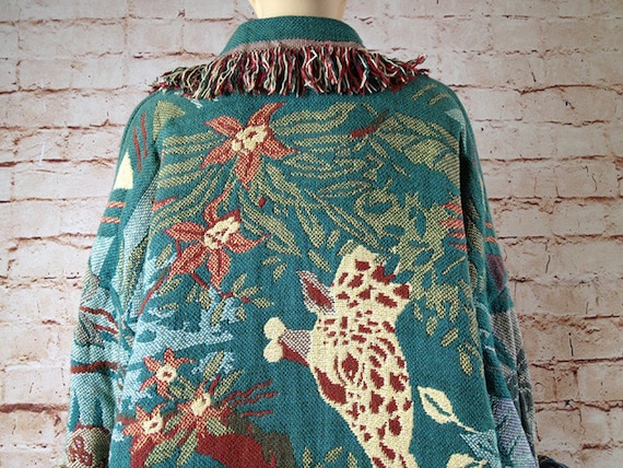 1980s vintage Tapestry blanket long coat - image 4