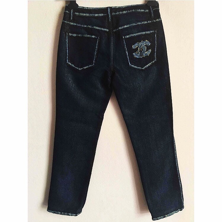 Chanel denim jeans 38/Made in Italië | Etsy Nederland