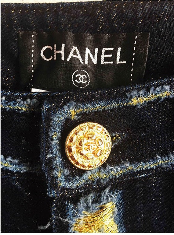 Buy Chanel Denim Jeans 38 /made in Italy Online in India 