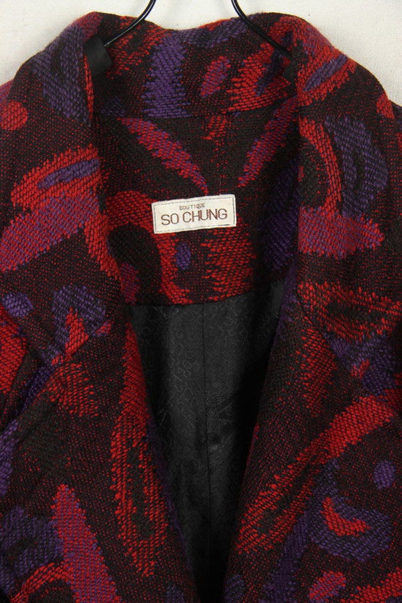 80s Vintage / OVERSIZED/dolman sleeve wool coat image 6