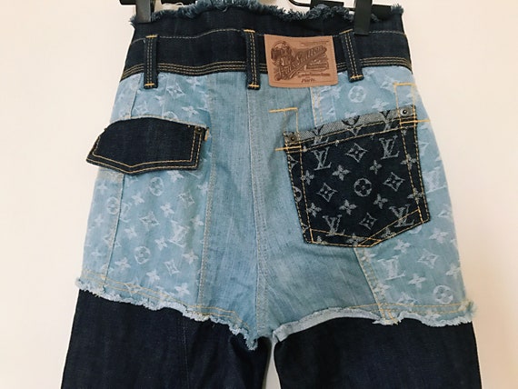 RARE!Louis Vuitton LV patchwork monogram denim je… - image 6