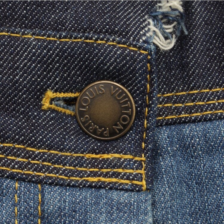 Rare!louis Vuitton LV Patchwork Monogram Denim Jeans Pants Rare!louis Vuitton LV Patchwork Monogram Denim Jeans Pants