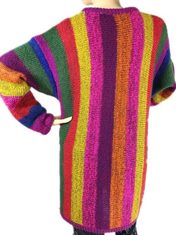 Art 80's vintage rainbow sweater - image 5