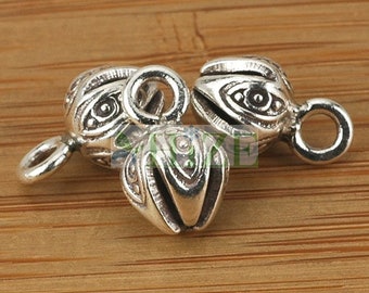 4 Karen Hill Tribe Silver Small Crab Charms TR1468 Higher Silver Content than Sterling Silver