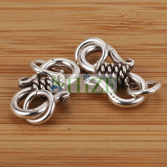 CN079 Thai Karen Hill Tribe Silver Rope S-hook Clasps 11mm 5 - Etsy