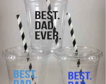 Best Dad Ever Party Cups Disposable Daddy Father Birthday