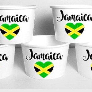 Jamaica PARTY Cups Birthday Food Treat Favors Bowl Cup Jamaican